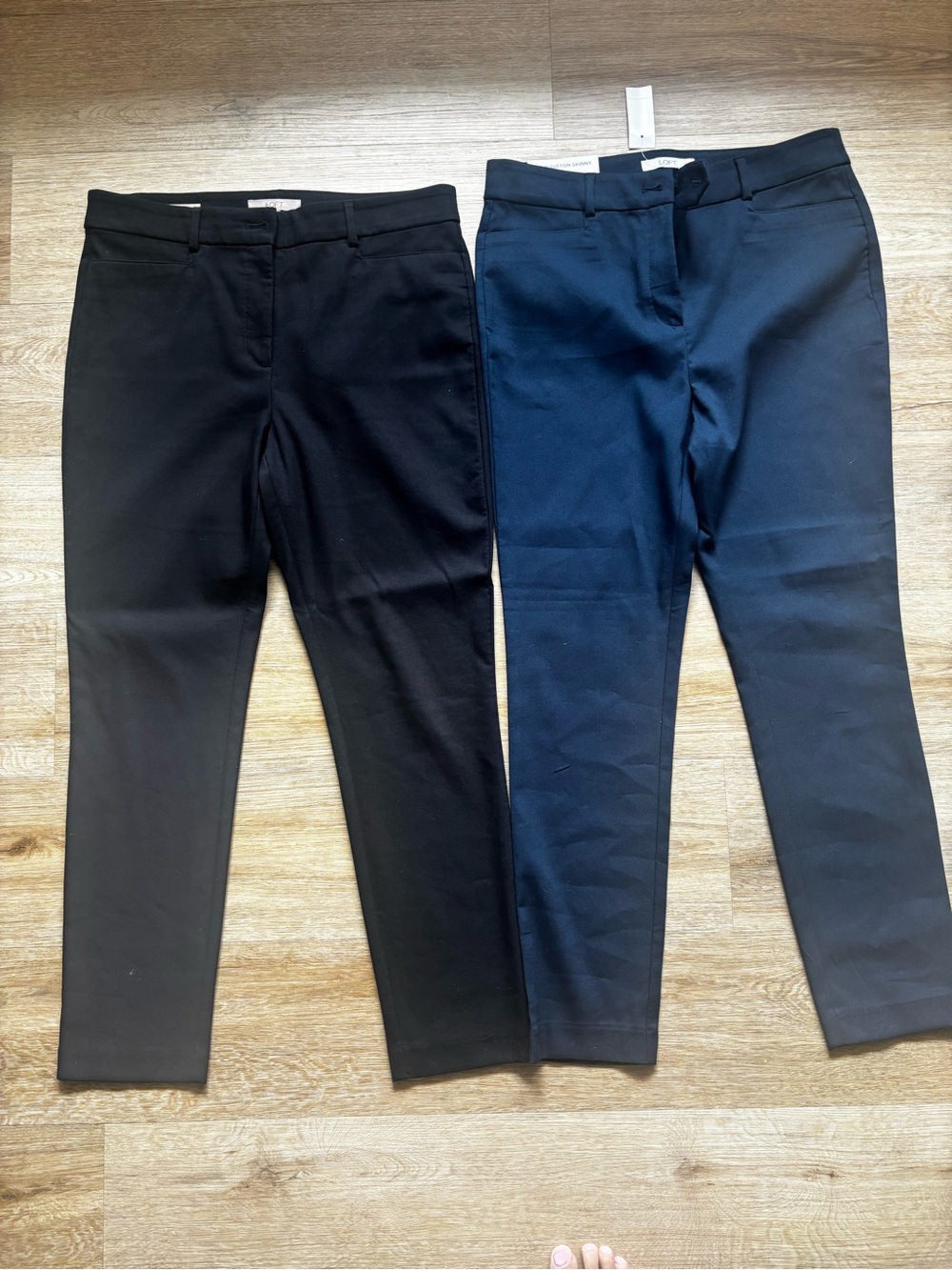 The Loft Size 10 Women’s Sutton Skinny Navy (NWT) And Black (EUC)